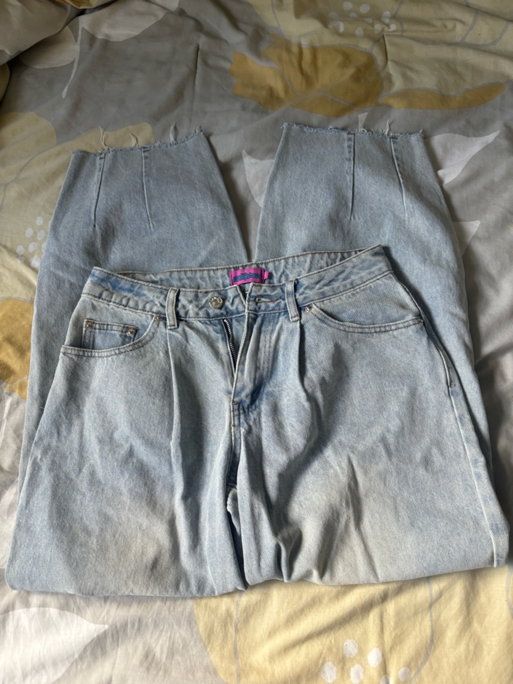 Edikted Light Blue Straight Leg Jeans